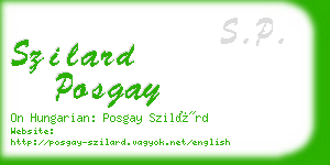 szilard posgay business card